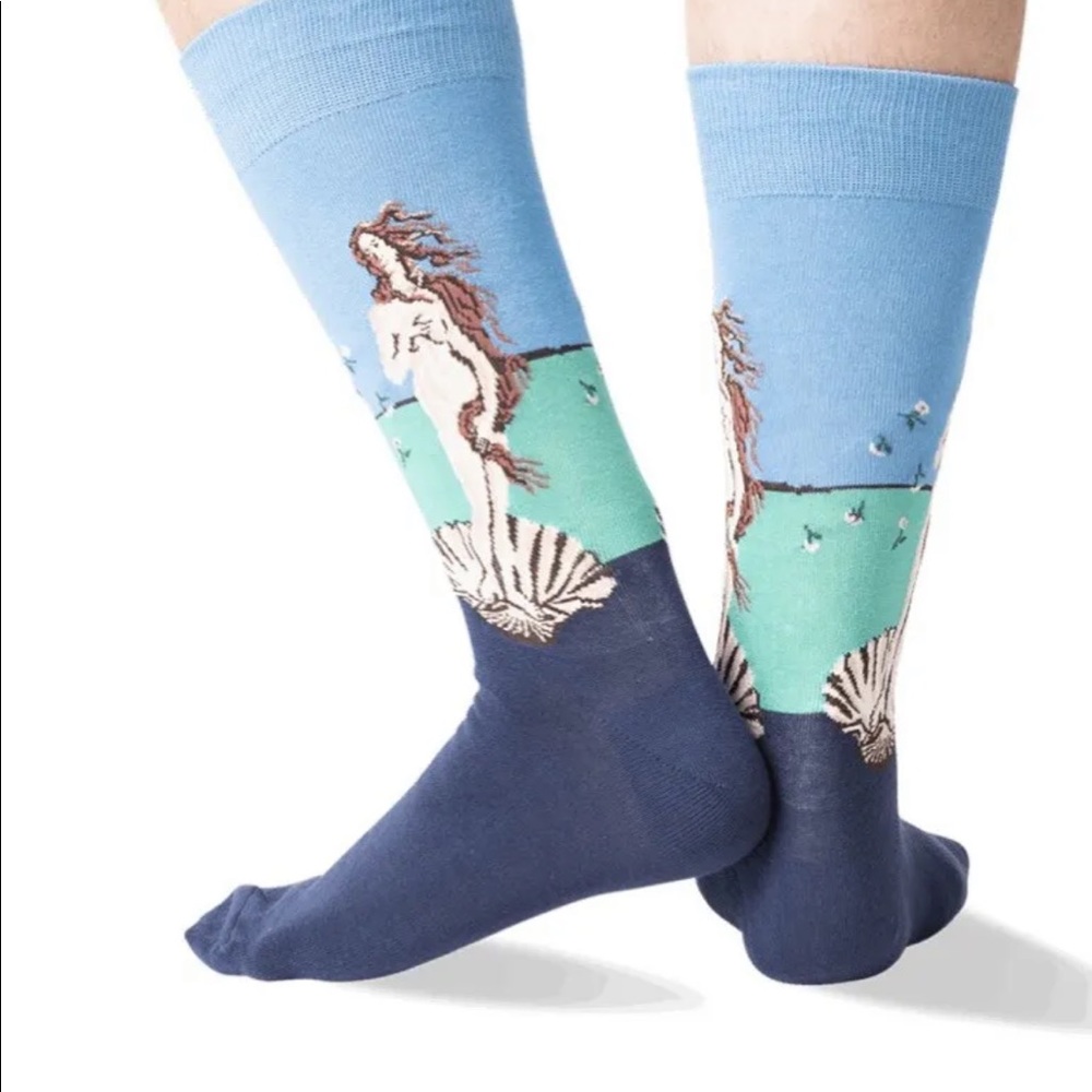Hotsox Famous Artist Series Birth Of Venus Crew Socks  10-13
